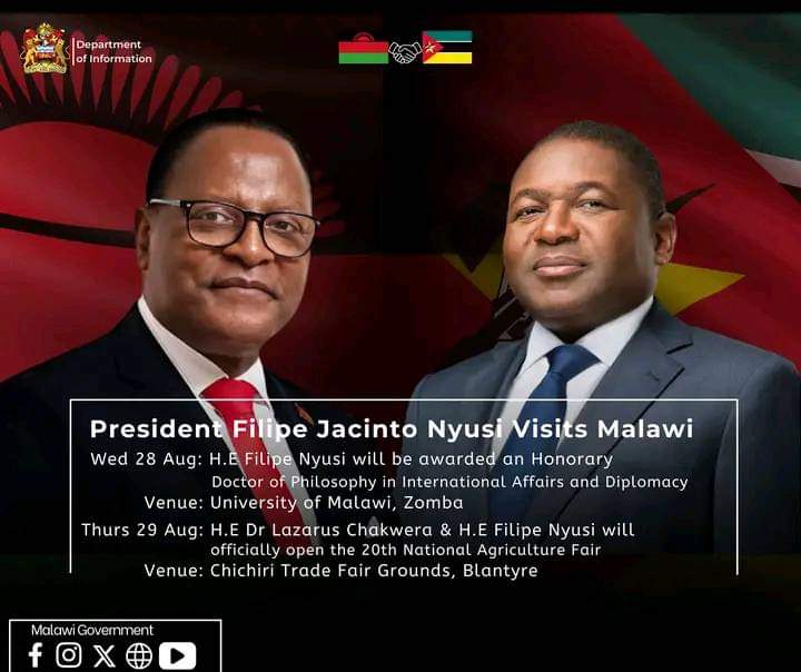 Nyusi Decries Reduced Trade Levels Between Malawi And Mozambique